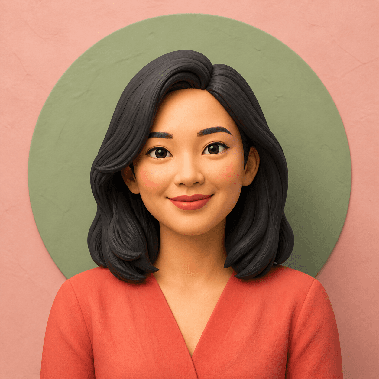 Avatar clay wanita Indonesia